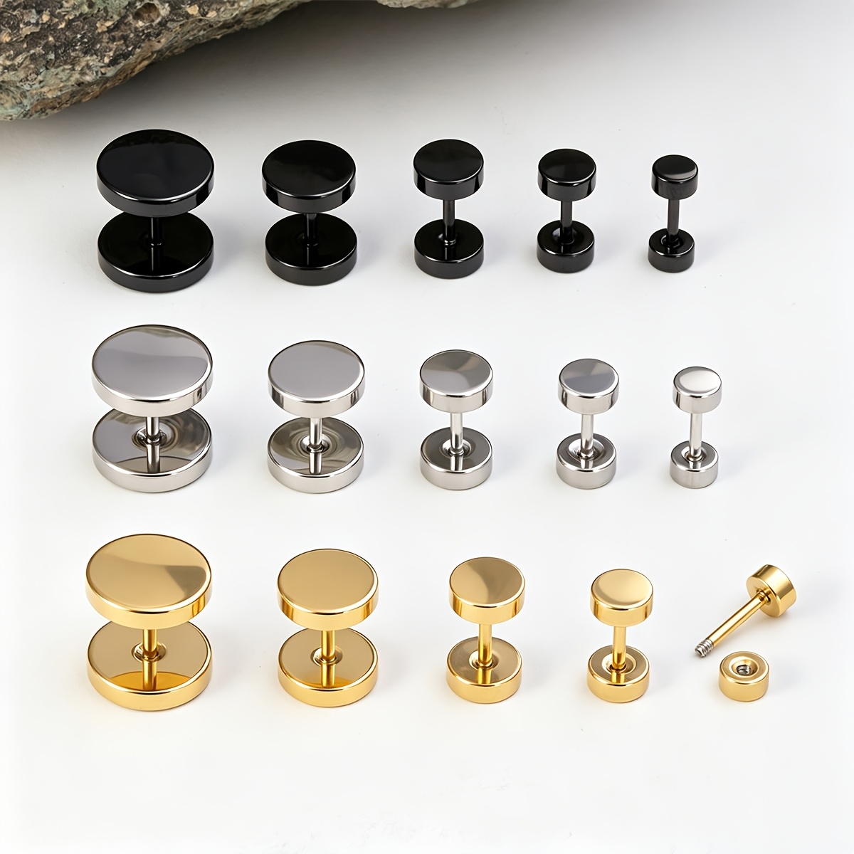 Tragus Flat Back - 2D Flat 5pcs Stainless Steel Ear