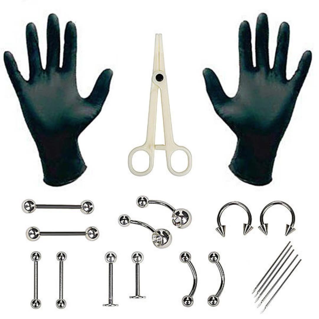 Body Jewelry Lot - 1 Set Disposable Professional Body Piercing