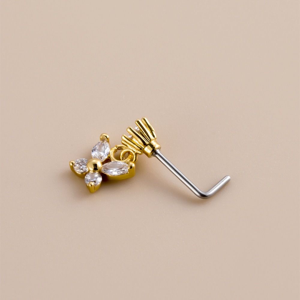 Body Jewelry Nose Ring - Stainless Steel Piercing Nose Studs Crystal