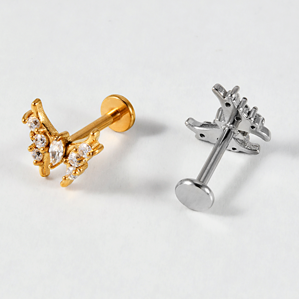 1PC Stainless Steel Lip Studs  - огляд і ціна Body Jewelry Internally Threaded