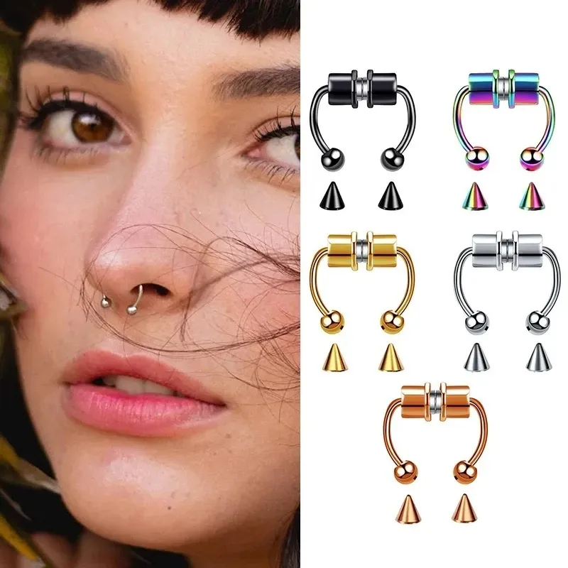 1/2/3Pcs Fake Magnetic Nose Ri - огляд і ціна Body Jewelry Nose Ring