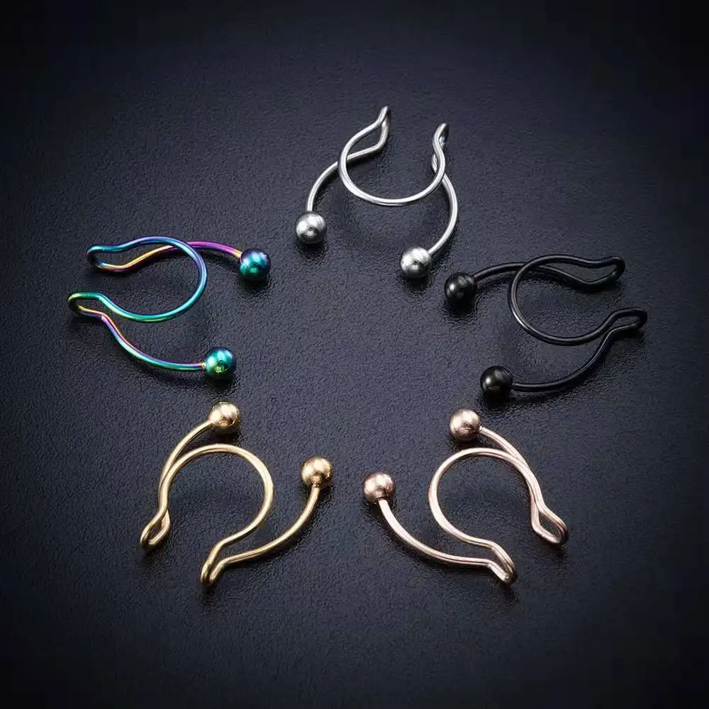 U Shaped Fake Nose Ring Hip Ho - огляд і ціна Body Jewelry Nose Ring