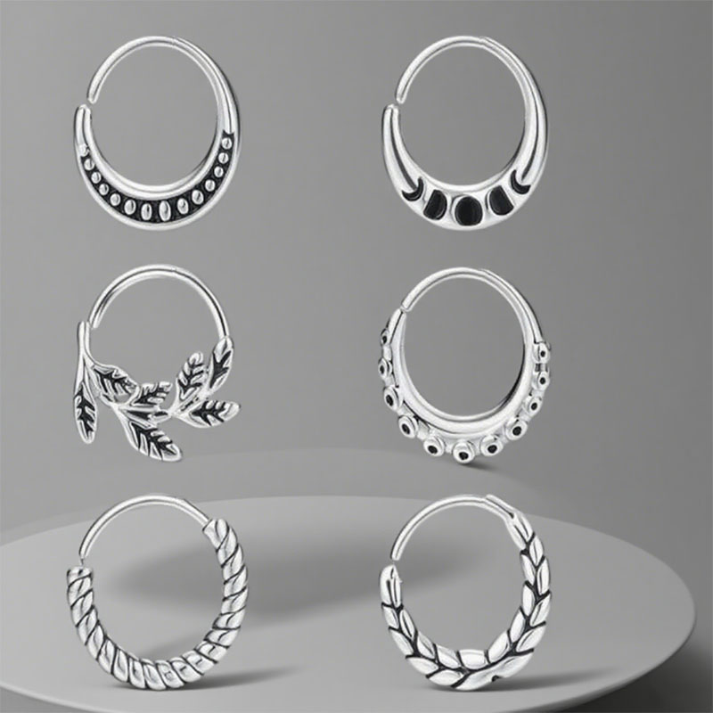 6 pieces of women's nose ring  - огляд і ціна Body Jewelry Metal Types