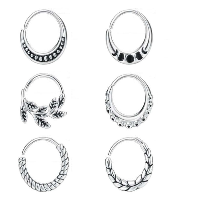 6 pieces of women's nose ring  - огляд і ціна Body Jewelry Metal Types