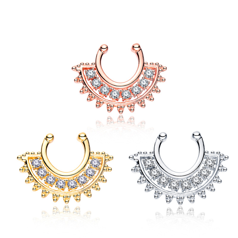 1PCS U-type Fake Septum Clicke - огляд і ціна Body Jewelry Metal Types