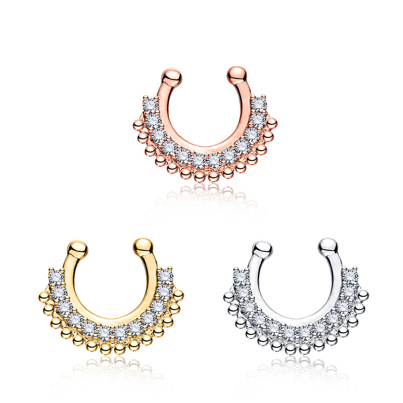 1PCS U-type Fake Septum Clicke - огляд і ціна Body Jewelry Metal Types
