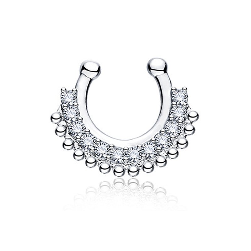1PCS U-type Fake Septum Clicke - огляд і ціна Body Jewelry Metal Types