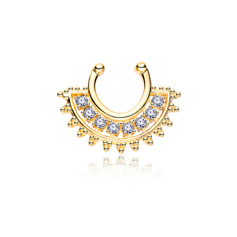 1PCS U-type Fake Septum Clicke - огляд і ціна Body Jewelry Metal Types