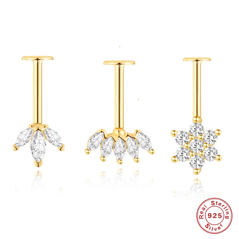 AIDE 925 Sterling Silver Earri - огляд і ціна Tragus Flat Back