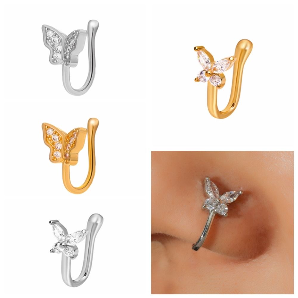 Rhinestone Butterfly Nose Ring - огляд і ціна Body Jewelry Nose Ring