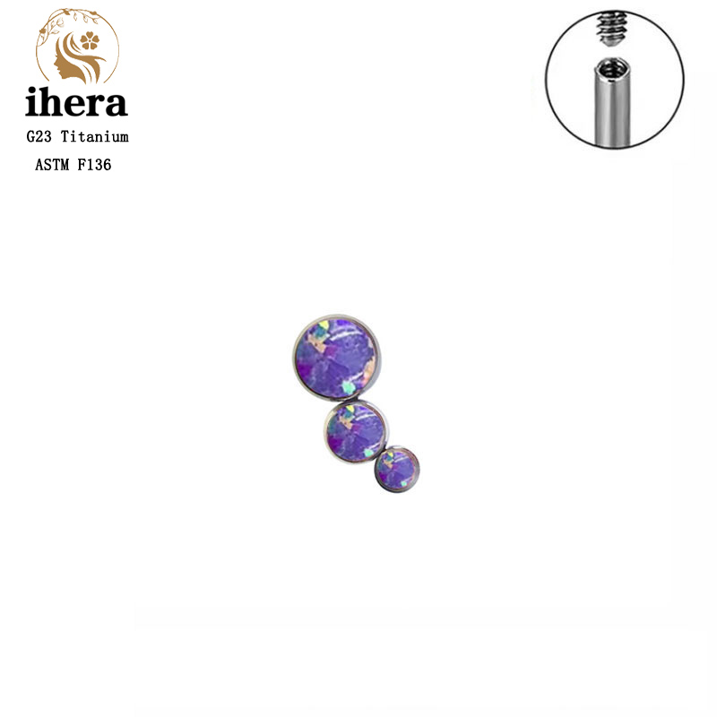 G23 Titanium Round Zircon Flat - огляд і ціна Body Jewelry Internally Threaded