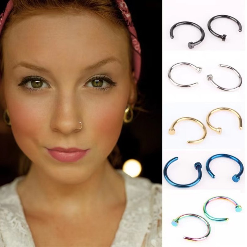 6pcs/lot Punk Jewelry Fake Nos - огляд і ціна Body Jewelry Lot