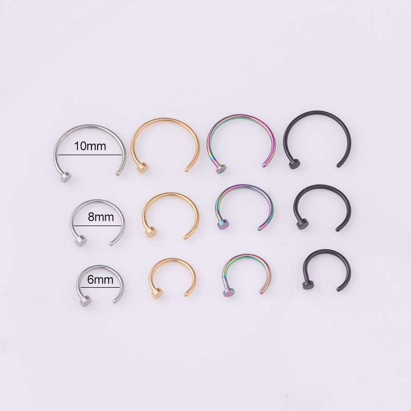 6pcs/lot Punk Jewelry Fake Nos - огляд і ціна Body Jewelry Lot