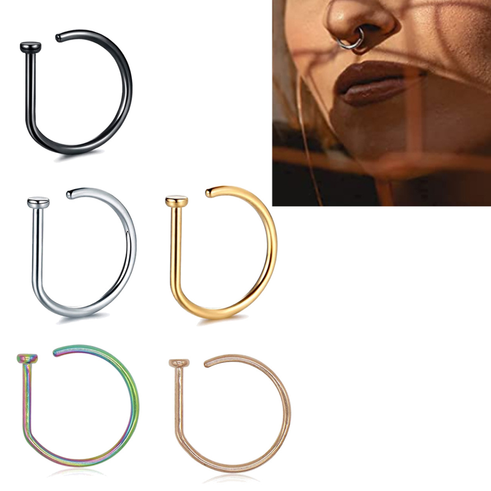 1PC Woman Man Fake Nose Rings  - огляд і ціна Body Jewelry Nose Ring