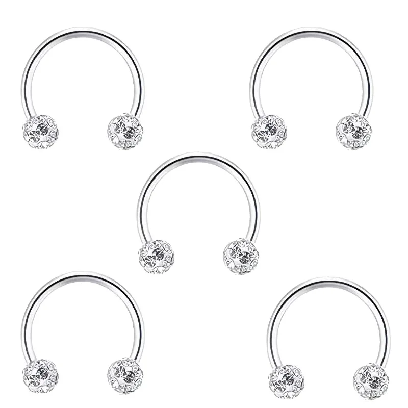 5pc Stainless Steel Rhinestone - огляд і ціна Body Jewelry Metal Types