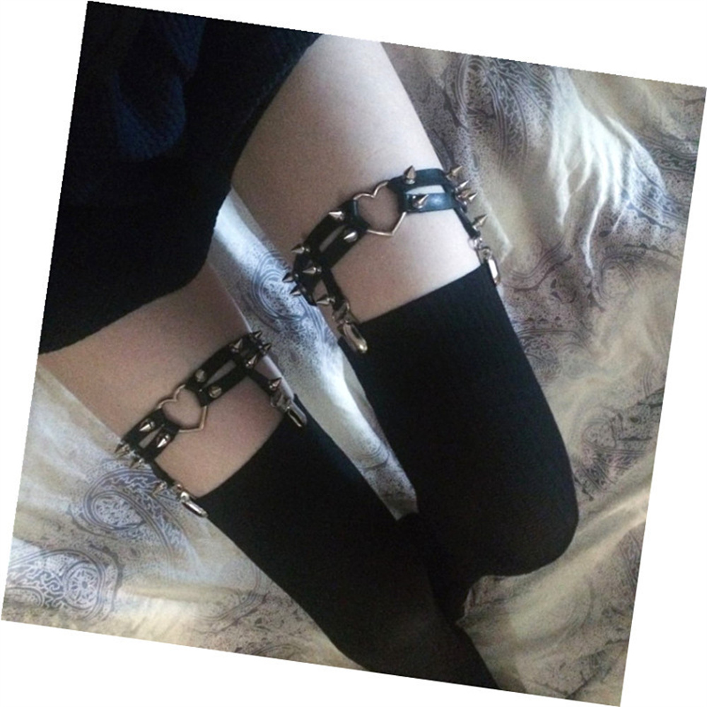 1Pcs Women Punk Goth Heart PU  - огляд і ціна Qualiti Body Jewelry
