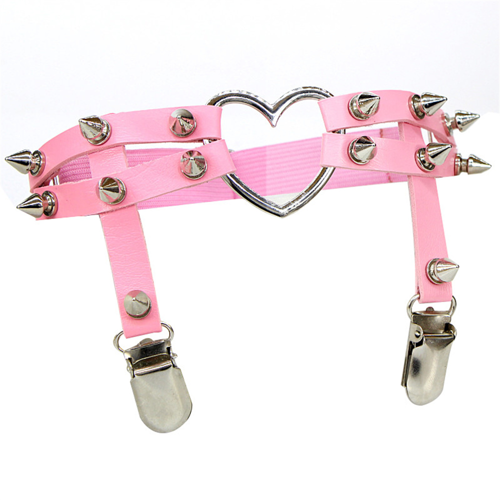 1Pcs Women Punk Goth Heart PU  - огляд і ціна Qualiti Body Jewelry