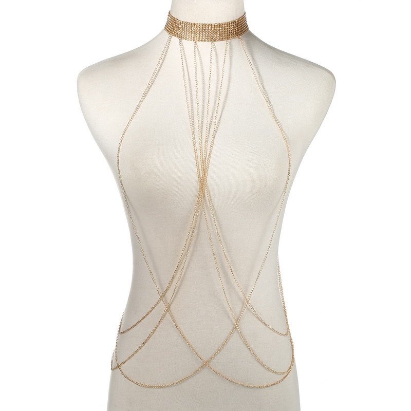 Gold Color Body Chain Women  R - огляд і ціна Qualiti Body Jewelry