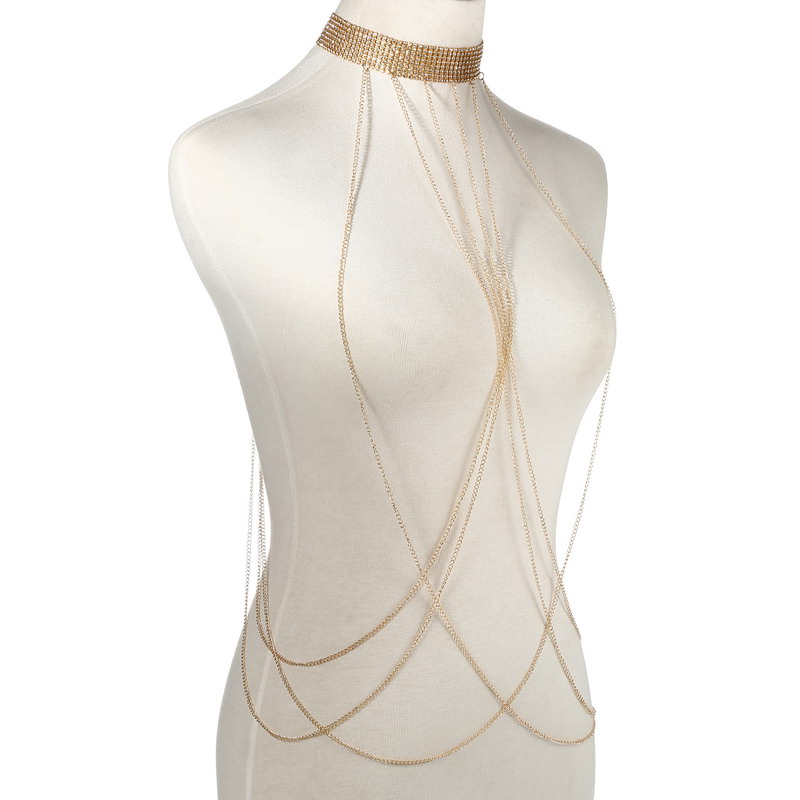Gold Color Body Chain Women  R - огляд і ціна Qualiti Body Jewelry