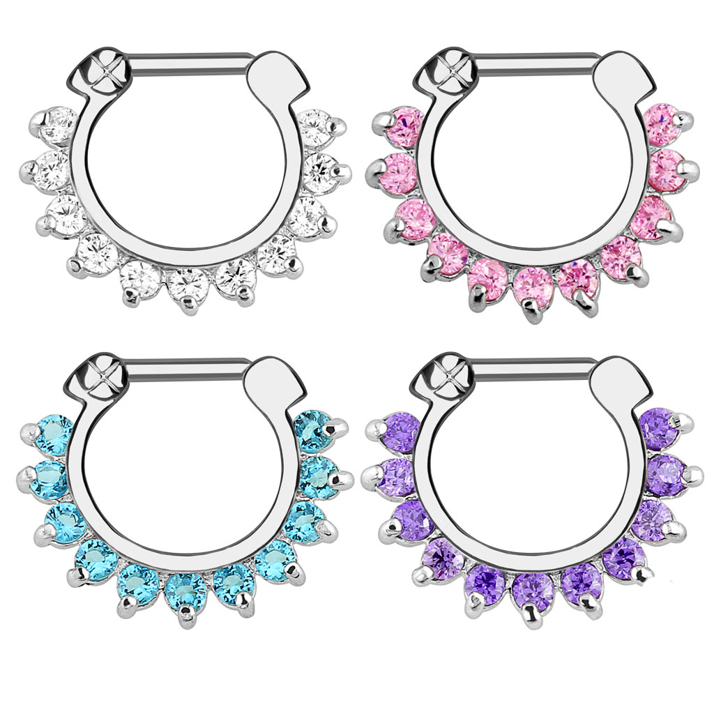 1pcs Hoop Clip On Nose Septum  - огляд і ціна Body Jewelry Nose Ring