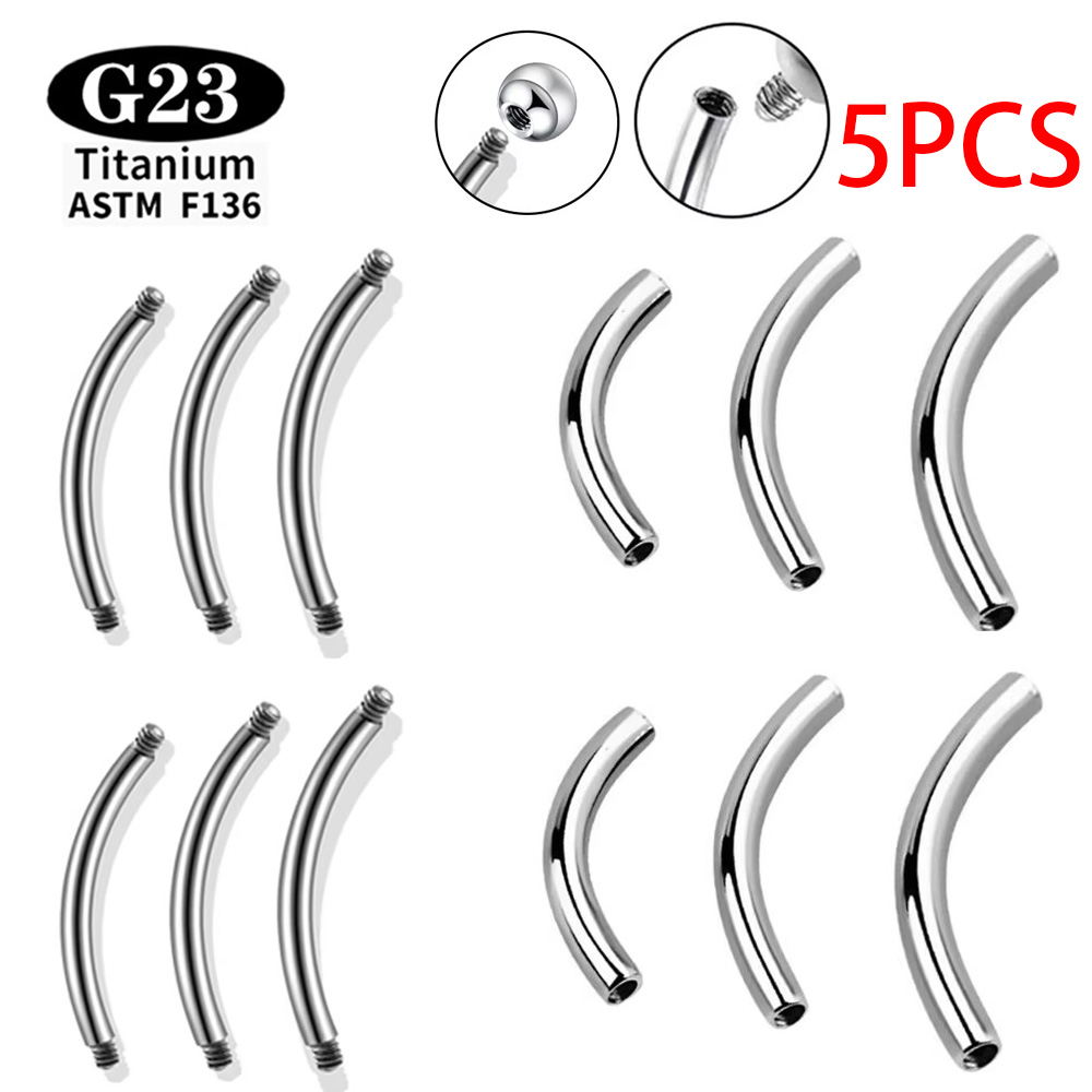 5 Pcs/Lot ASTM F136 Titanium I - огляд і ціна Body Jewelry Internally Threaded