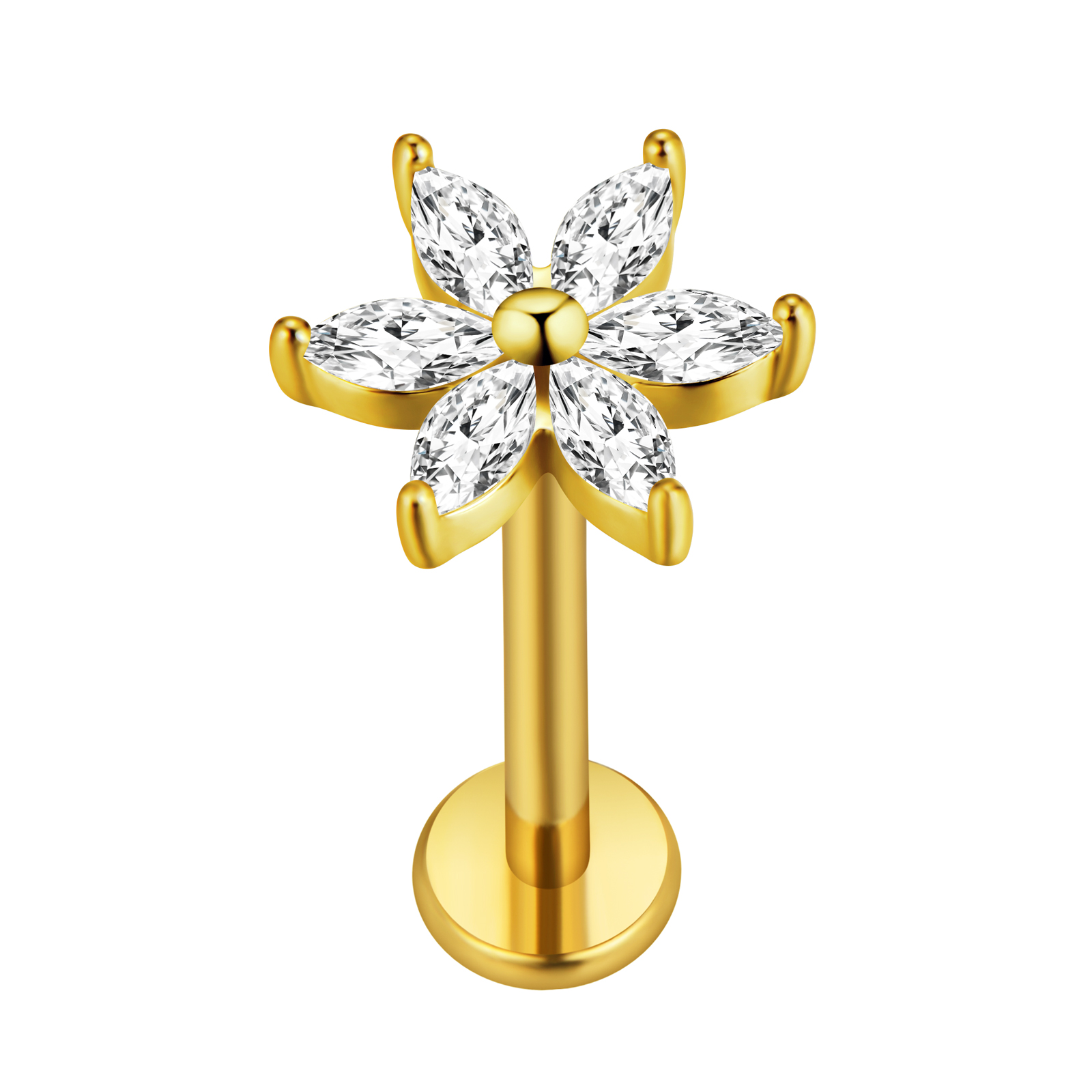 Maple Leaf Labret Piercing Sta - огляд і ціна Body Jewelry Internally Threaded