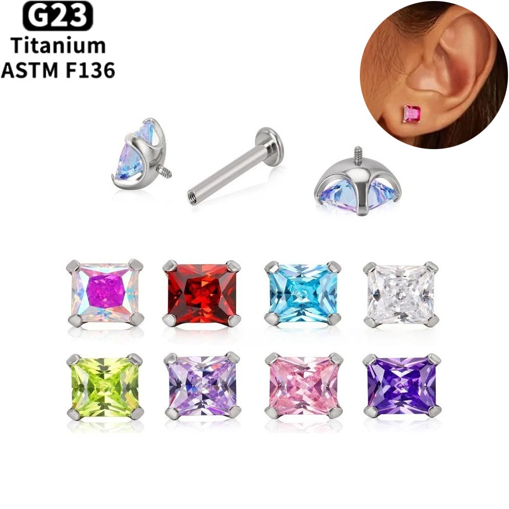 ASTM F136 Titanium Lip Piercin - огляд і ціна Body Jewelry Internally Threaded