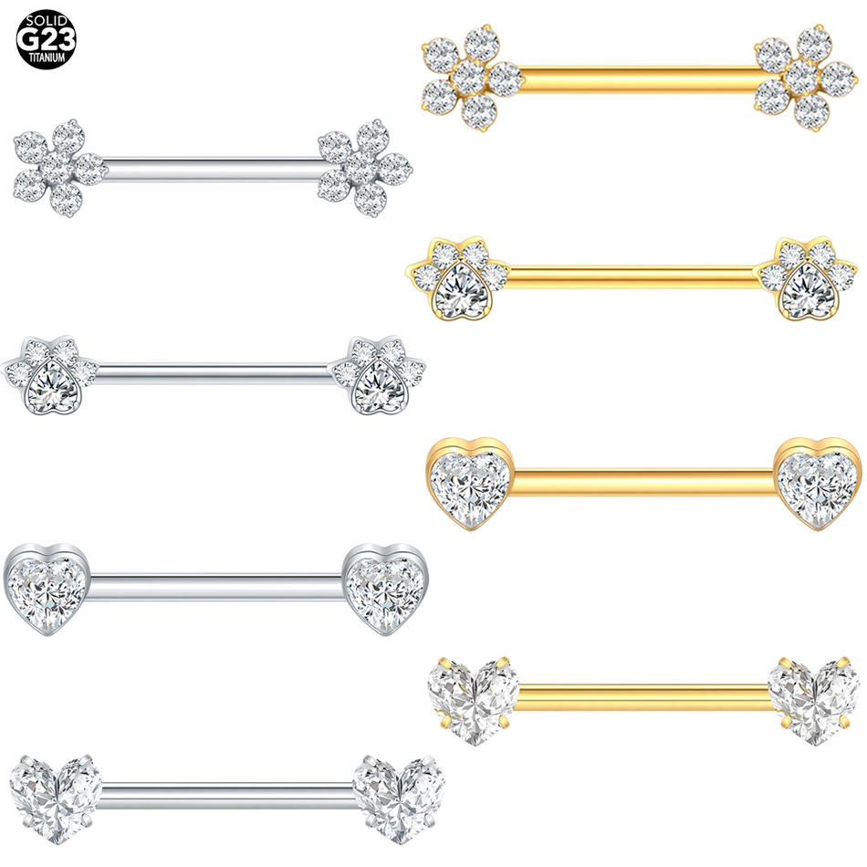 1Pc Titanium Flower Nipple Pie - огляд і ціна Body Jewelry Internally Threaded