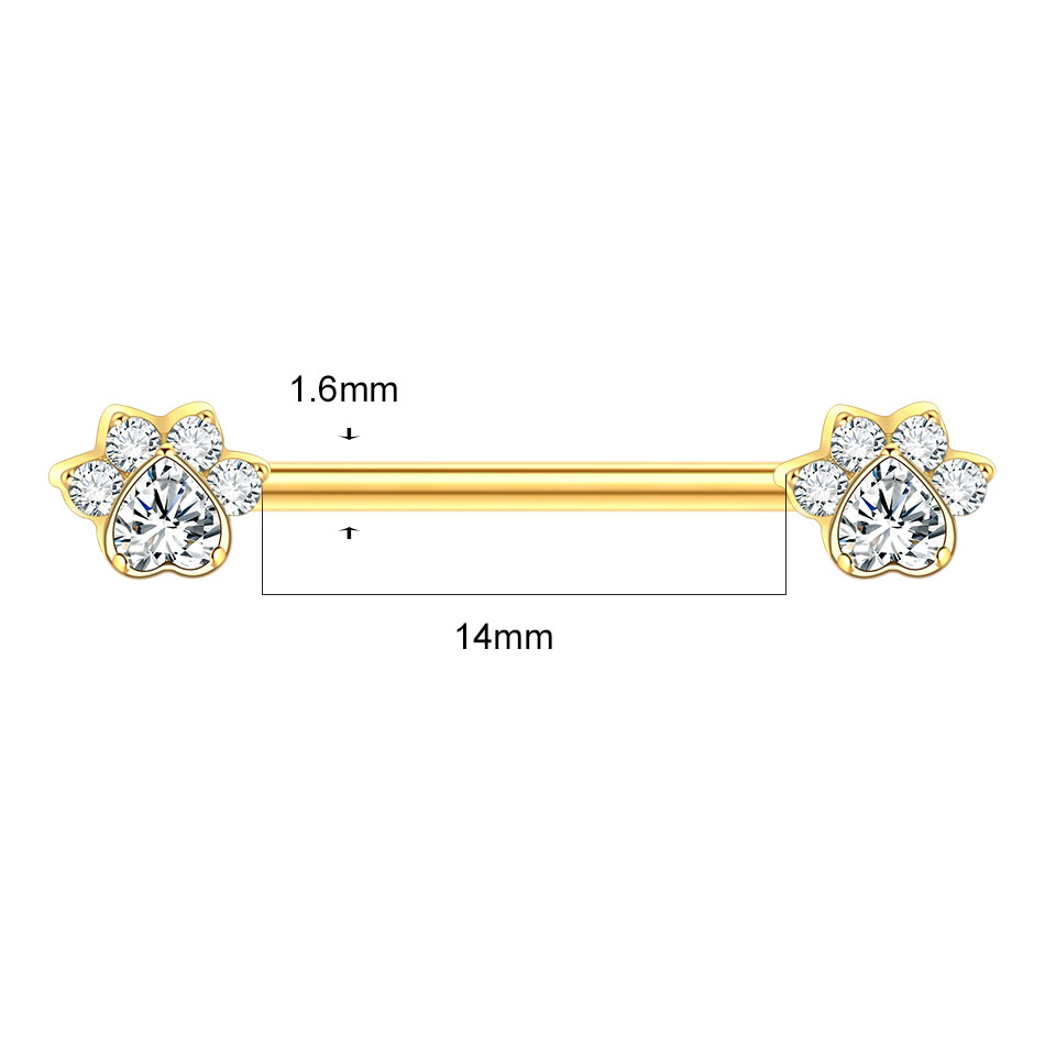 1Pc Titanium Flower Nipple Pie - огляд і ціна Body Jewelry Internally Threaded