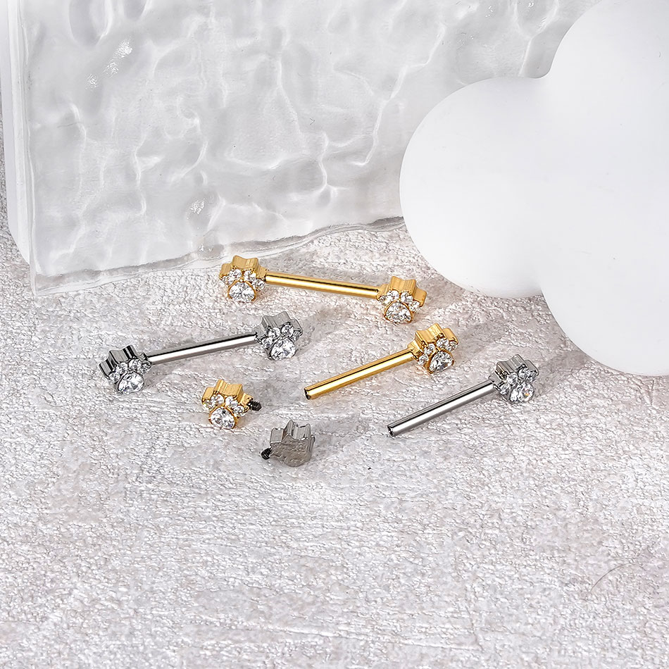 1Pc Titanium Flower Nipple Pie - огляд і ціна Body Jewelry Internally Threaded