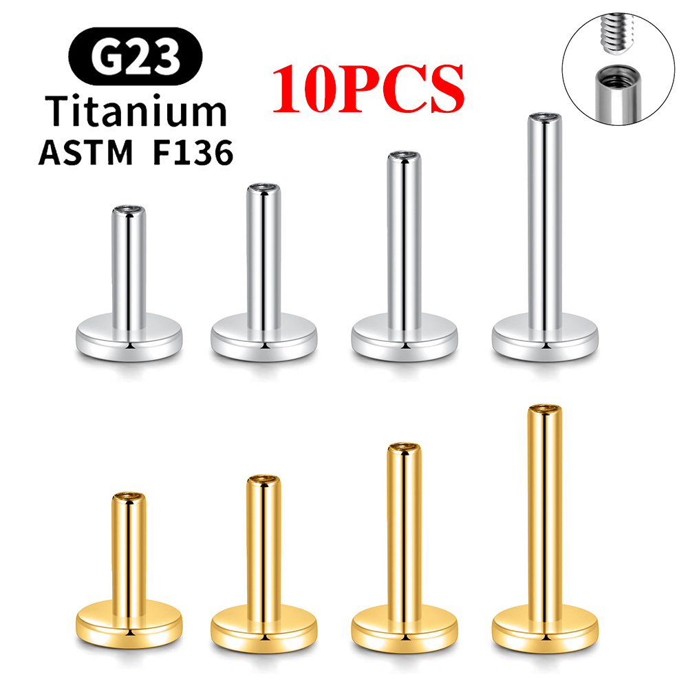 10PCS G23 Titanium Piercing In - огляд і ціна Body Jewelry Internally Threaded