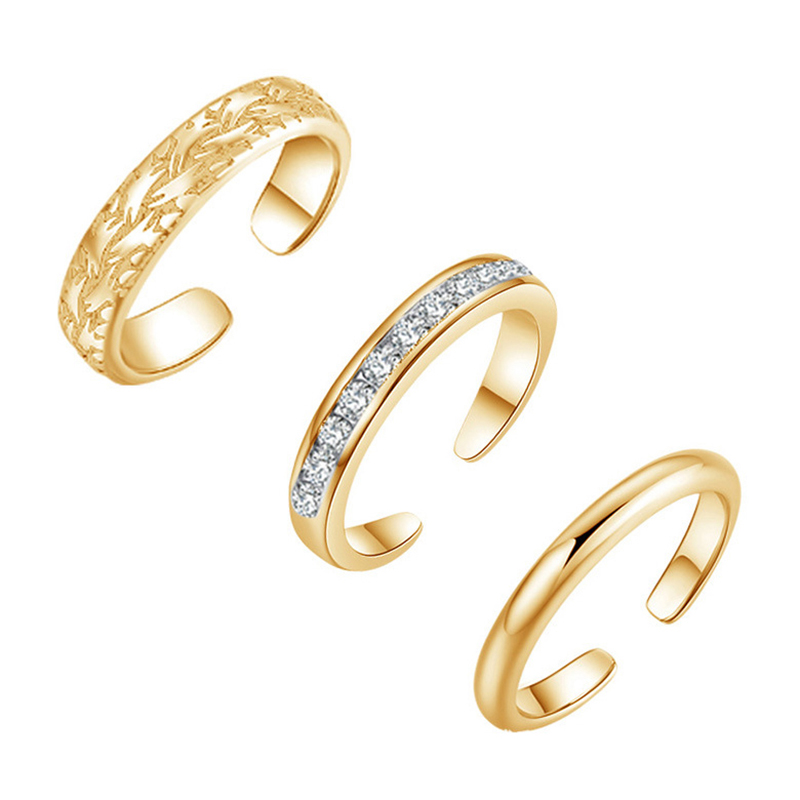 Trio Set Women's Toe Rings, 18 - огляд і ціна Body Jewelry Lot