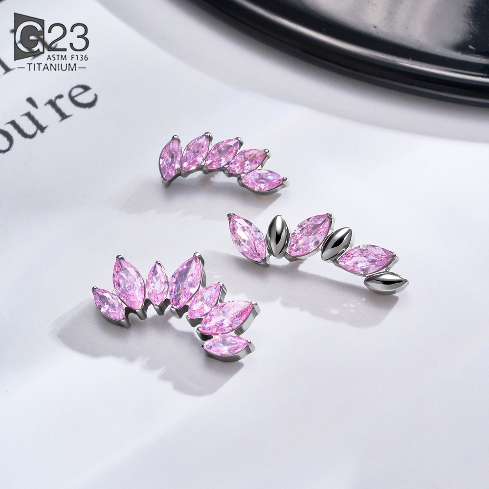 G23 ASTM F136 Titanium Pink Zi - огляд і ціна Body Jewelry Internally Threaded