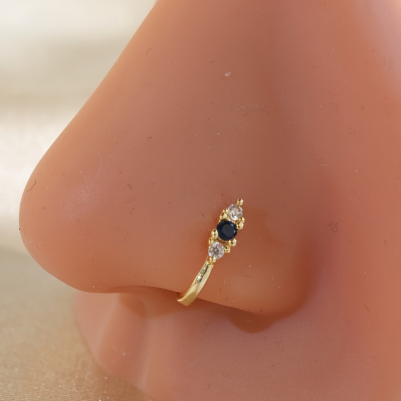 1-piece set of blue zircon nos - огляд і ціна Body Jewelry Nose Ring
