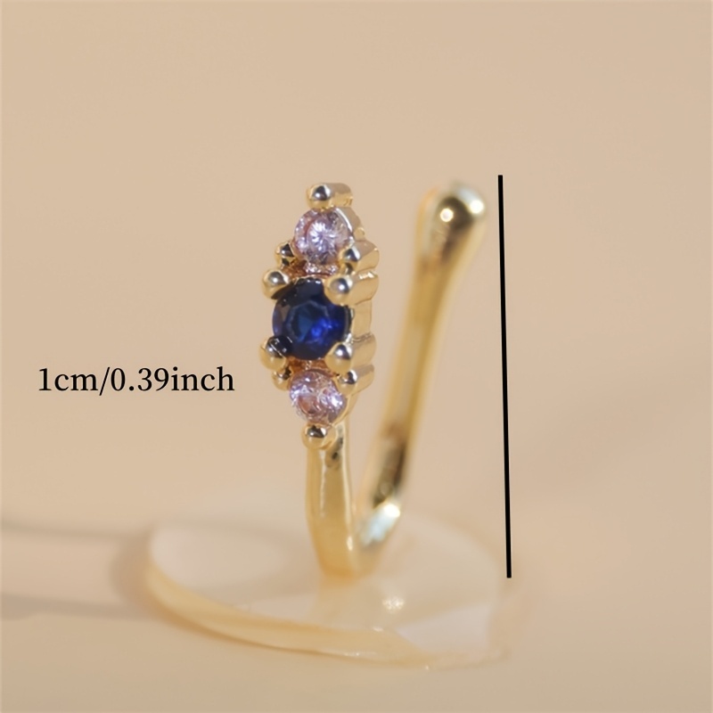 1-piece set of blue zircon nos - огляд і ціна Body Jewelry Nose Ring