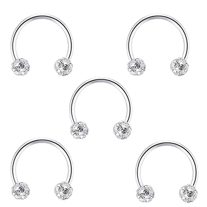 5pc Stainless Steel Rhinestone - огляд і ціна Body Jewelry Metal Types