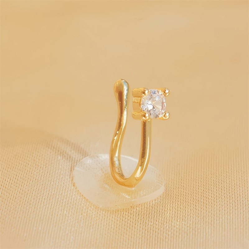 1-Piece Round Zircon Non Perfo - огляд і ціна Body Jewelry Nose Ring