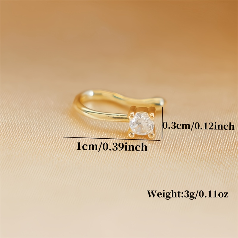 1-Piece Round Zircon Non Perfo - огляд і ціна Body Jewelry Nose Ring