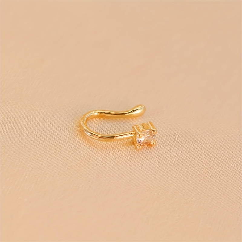 1-Piece Round Zircon Non Perfo - огляд і ціна Body Jewelry Nose Ring