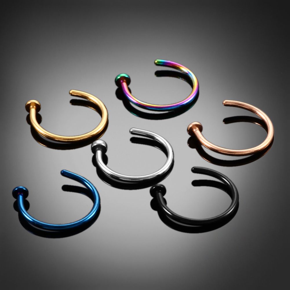 10 Pcs Thin Stainless Steel Fo - огляд і ціна Body Jewelry Nose Ring