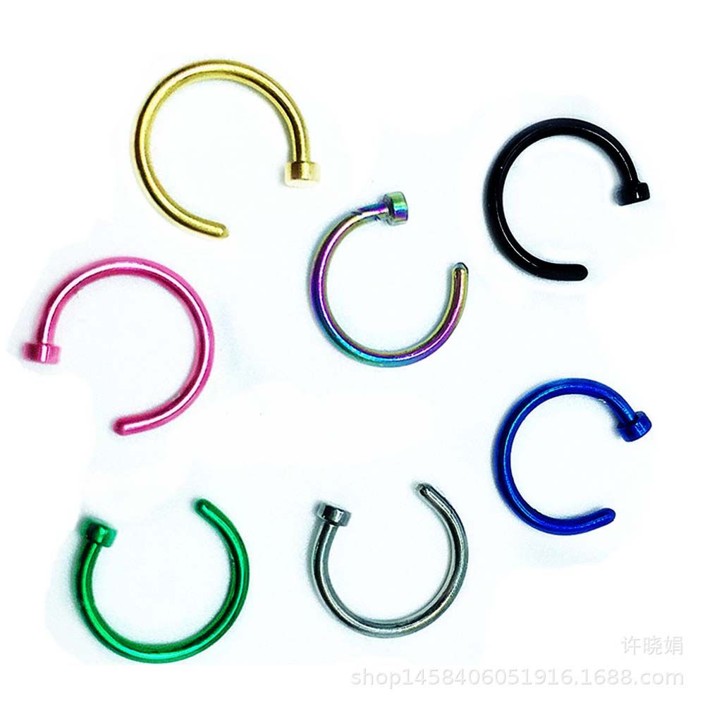 10 Pcs Thin Stainless Steel Fo - огляд і ціна Body Jewelry Nose Ring