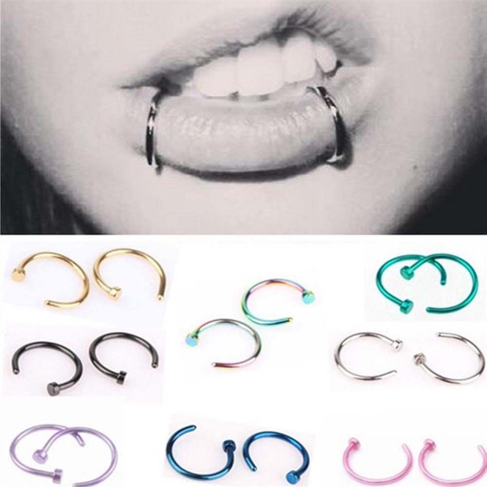 10 Pcs Thin Stainless Steel Fo - огляд і ціна Body Jewelry Nose Ring