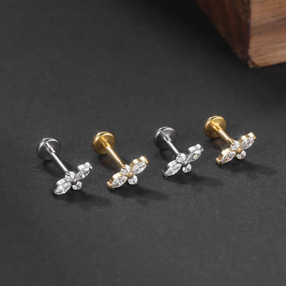 1PC G23 Titanium Labret Pierci - огляд і ціна Tragus Flat Back