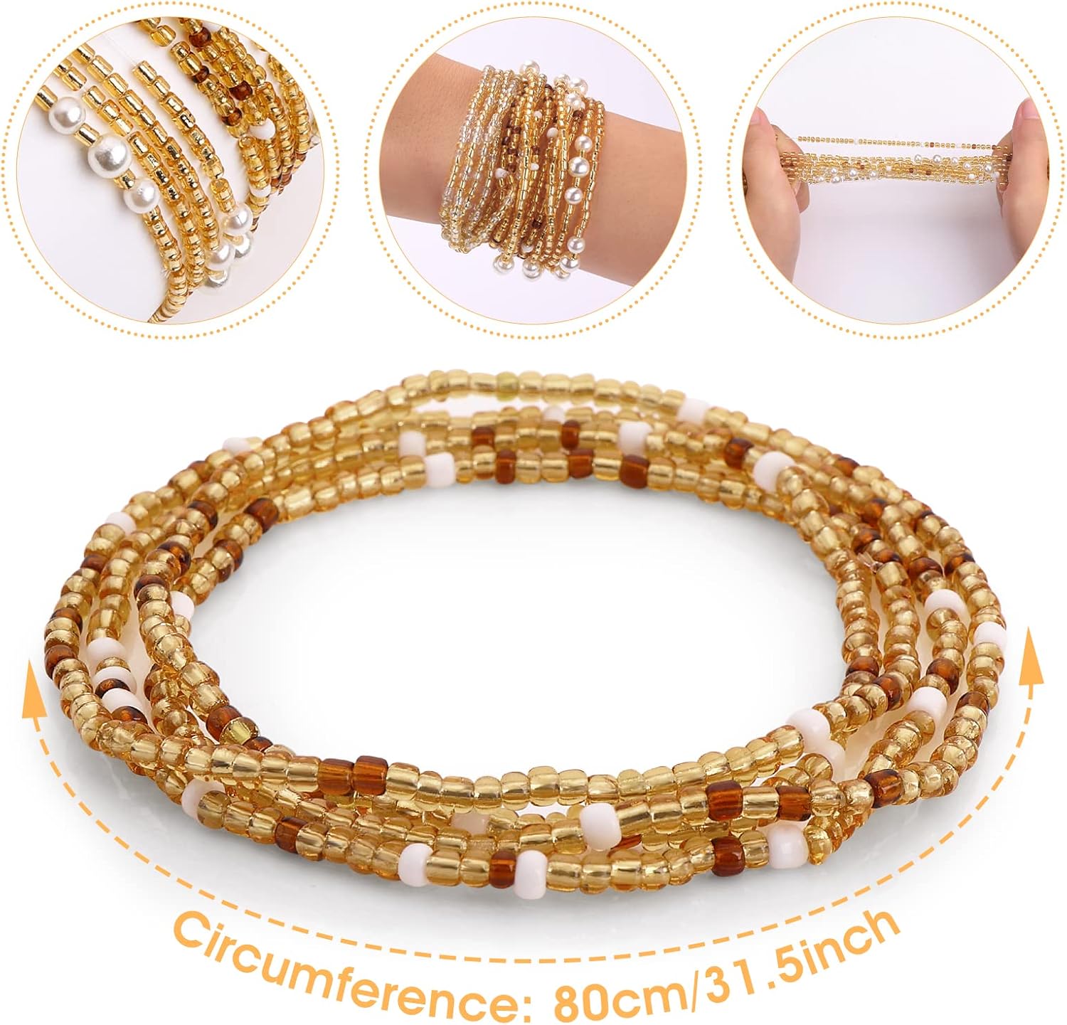 Waist Beads for Women Belly Be - огляд і ціна Body Jewelry Lot