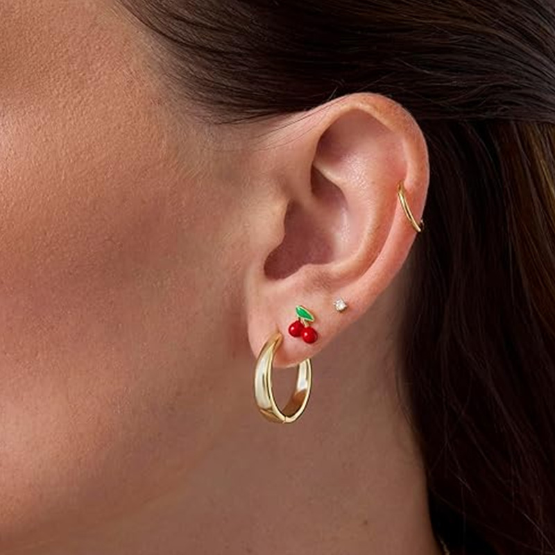 2pcs Cartilage Earrings Stud f - огляд і ціна Tragus Flat Back