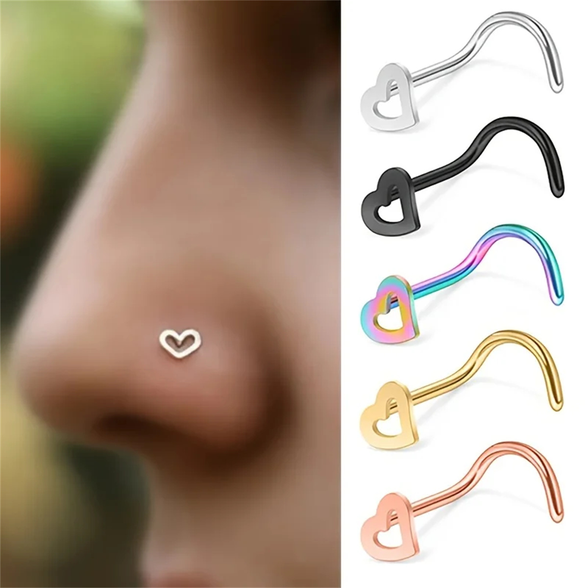 EVISPOL 5Pcs Fashion Hollow He - огляд і ціна Body Jewelry Metal Types
