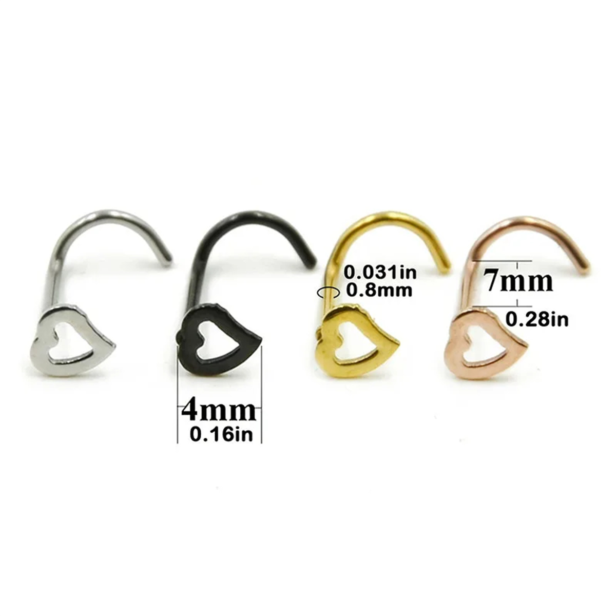 EVISPOL 5Pcs Fashion Hollow He - огляд і ціна Body Jewelry Metal Types