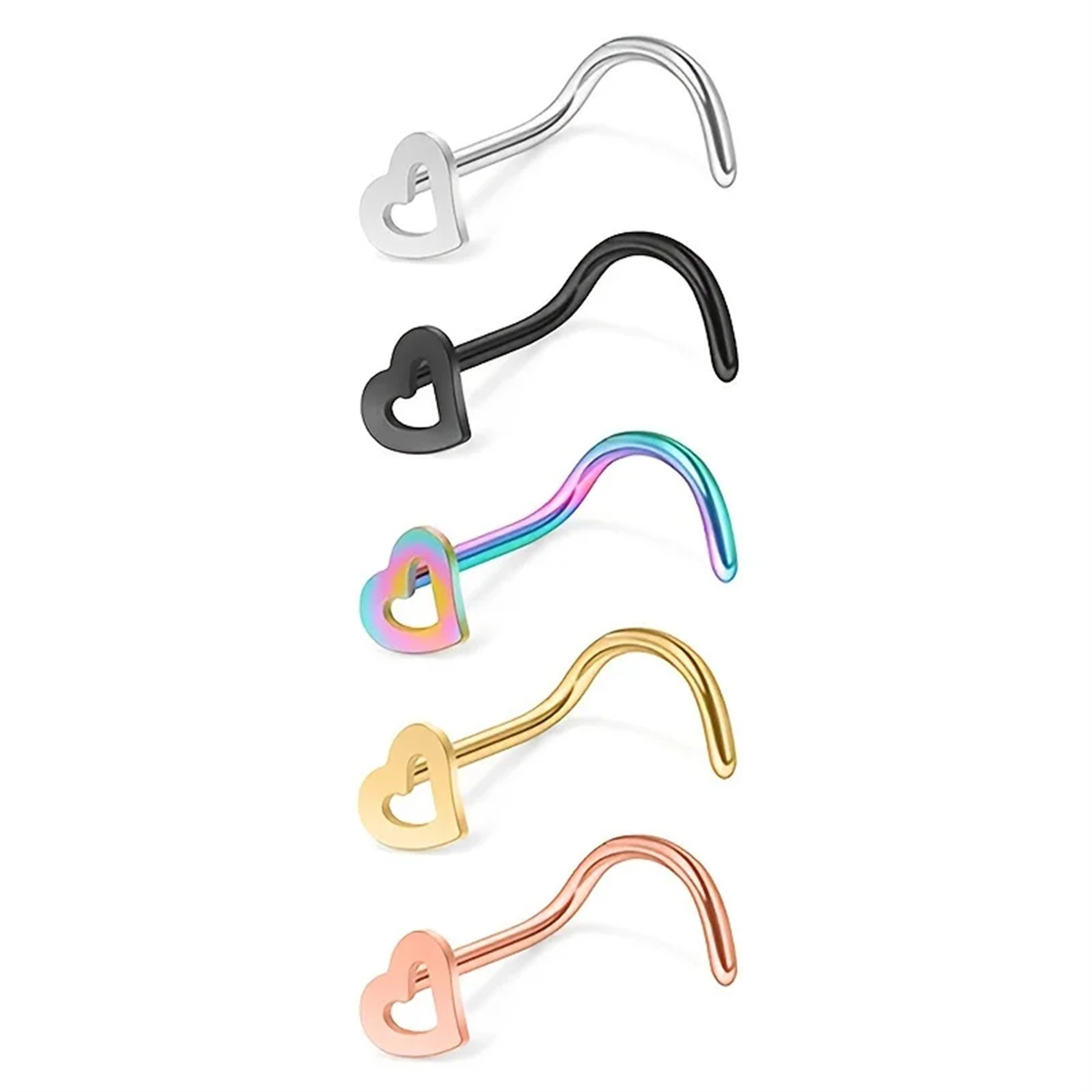EVISPOL 5Pcs Fashion Hollow He - огляд і ціна Body Jewelry Metal Types