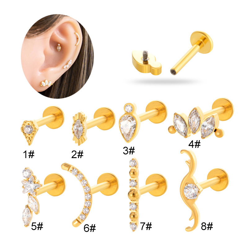 1PC ASTM F136 G23 Titanium Pie - огляд і ціна Body Jewelry Internally Threaded